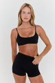 Florencia Jasmine Crop Black